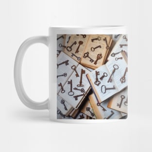 Opened Books And Antique Keys Mug